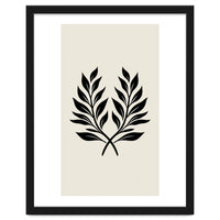Minimalist Laurel Wreath: Botanical Line Art