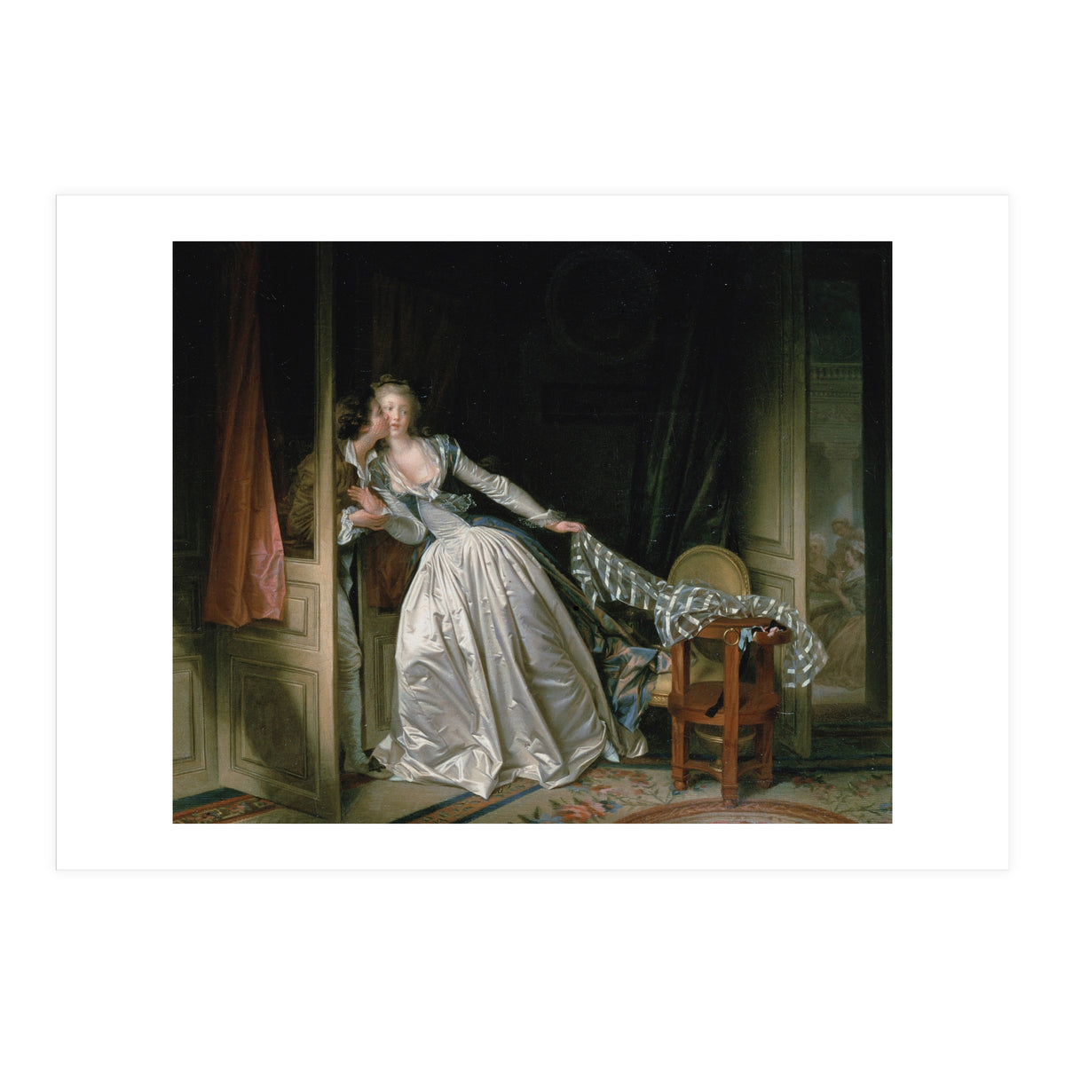 Jean-Honoré Fragonard – The Stolen Kiss | Elegant Rococo Romance & Secret Intimacy (Print Only)