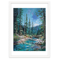 Whispers of the Azure Creek: A Textured Journey