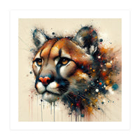 Watercolor Cougar Portrait (Print Only)