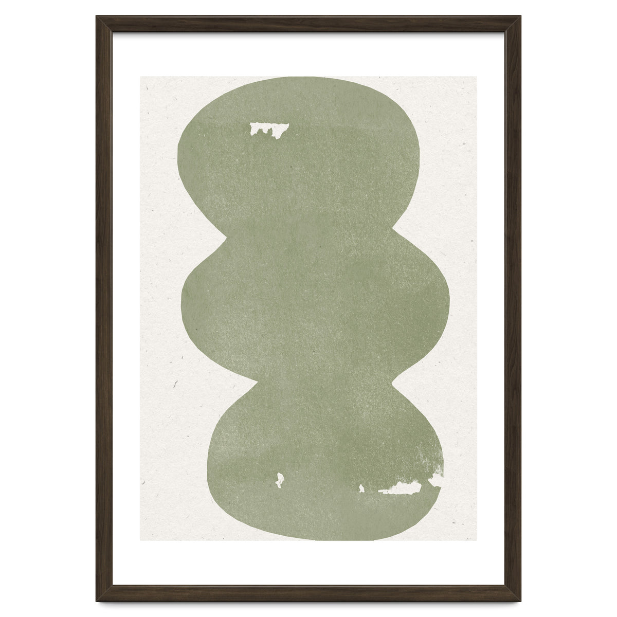 GREEN WATERCOLOR SHAPES NO.2