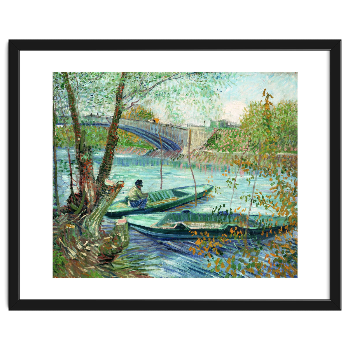 Vincent Van Gogh / 'Fishing in Spring, the Pont de Clichy ', 1887, Oil on canvas, 49 x 58 cm.