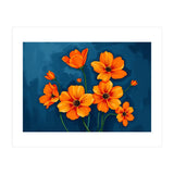 Orange Blue Flower (Print Only) thumbnail