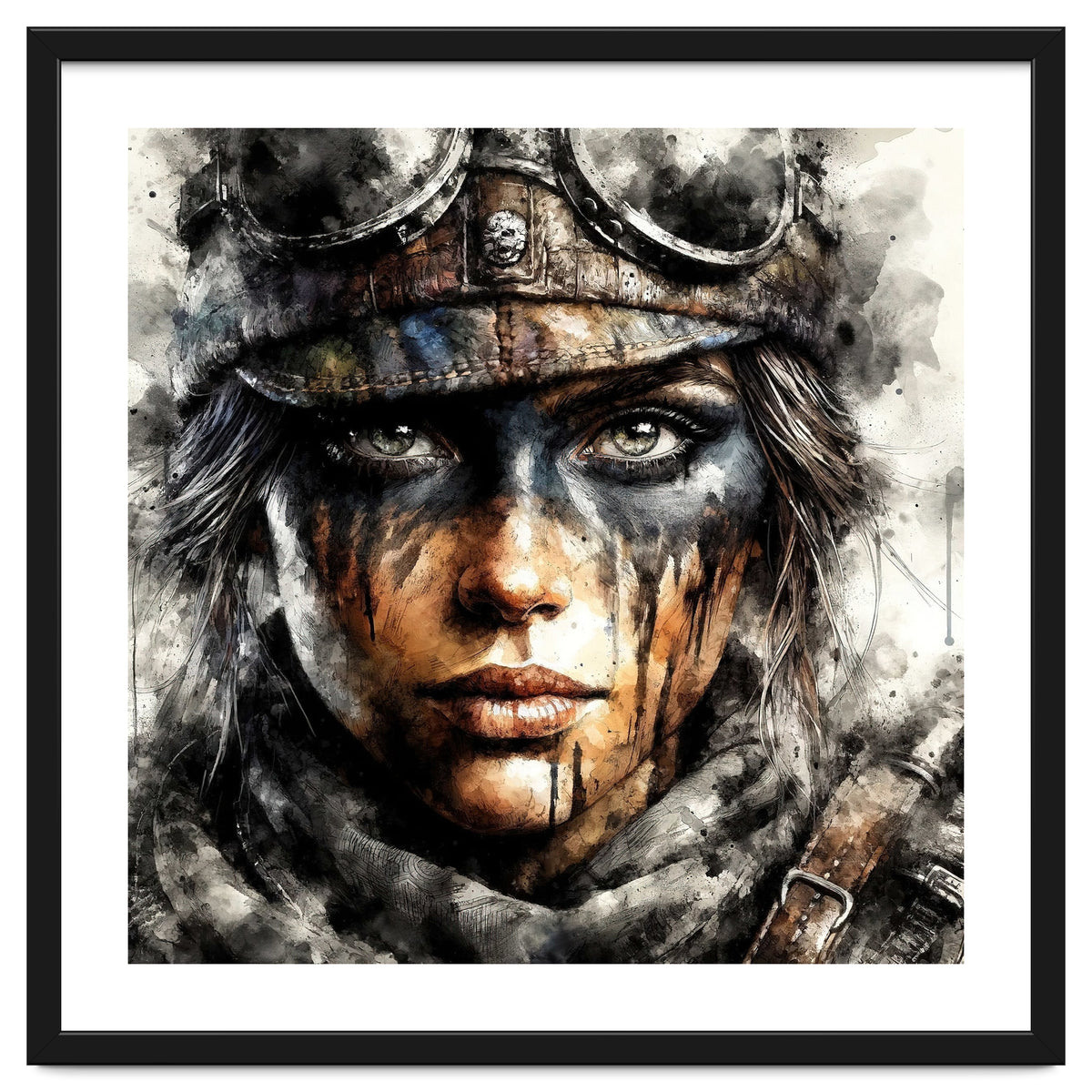 Warrior Woman With Aviator Goggles