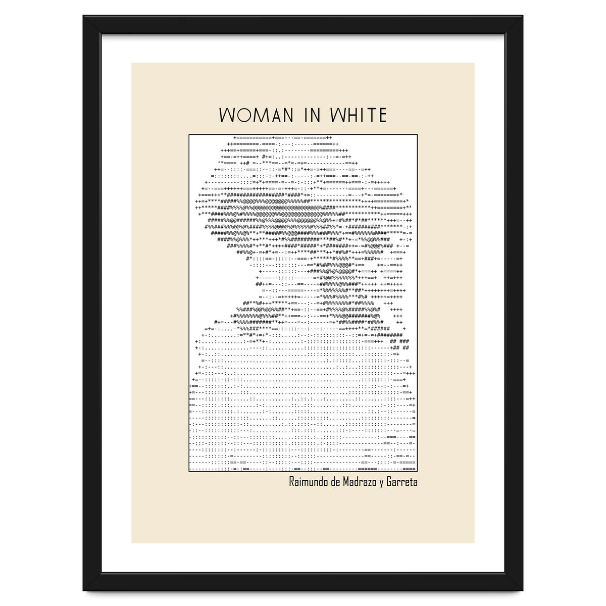 Woman In White – Raimundo De Madrazo Y Garreta (ascii Art)