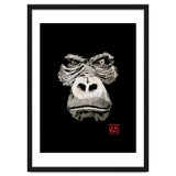 Angry Gorilla White In Black thumbnail