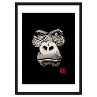 Angry Gorilla White In Black