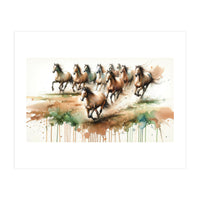 Galloping Horse Herd (Print Only)