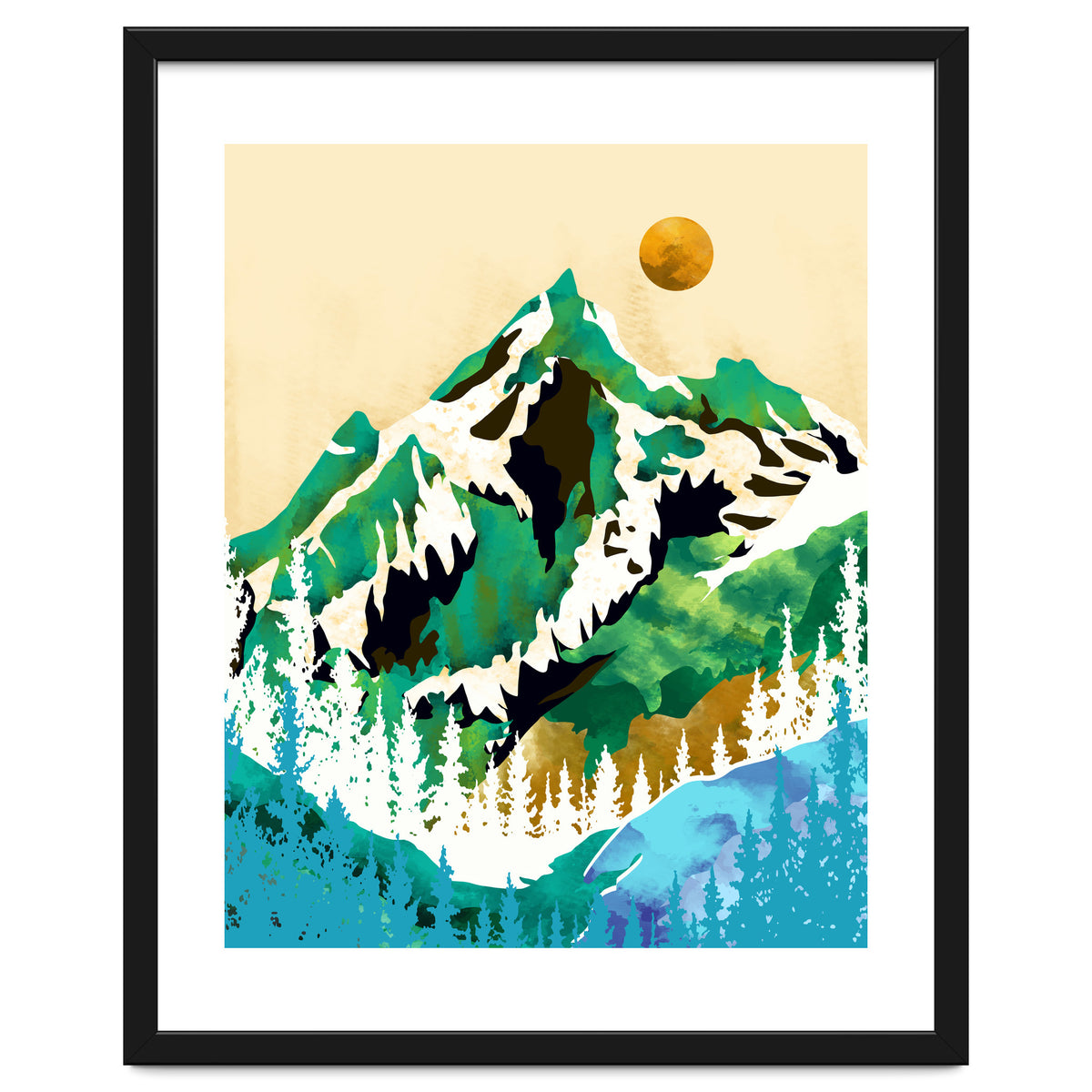 Grass Is Greener Wherever It Is Loved Positivity Nature Landscape Snow, Winter Mountains Painting Forest, Wild Travel Adventure