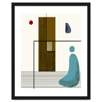 Solitude & Reflection, Abstract Concept Art, Meditation Rustic Eclectic Minimalism, Scandinavian Neutral