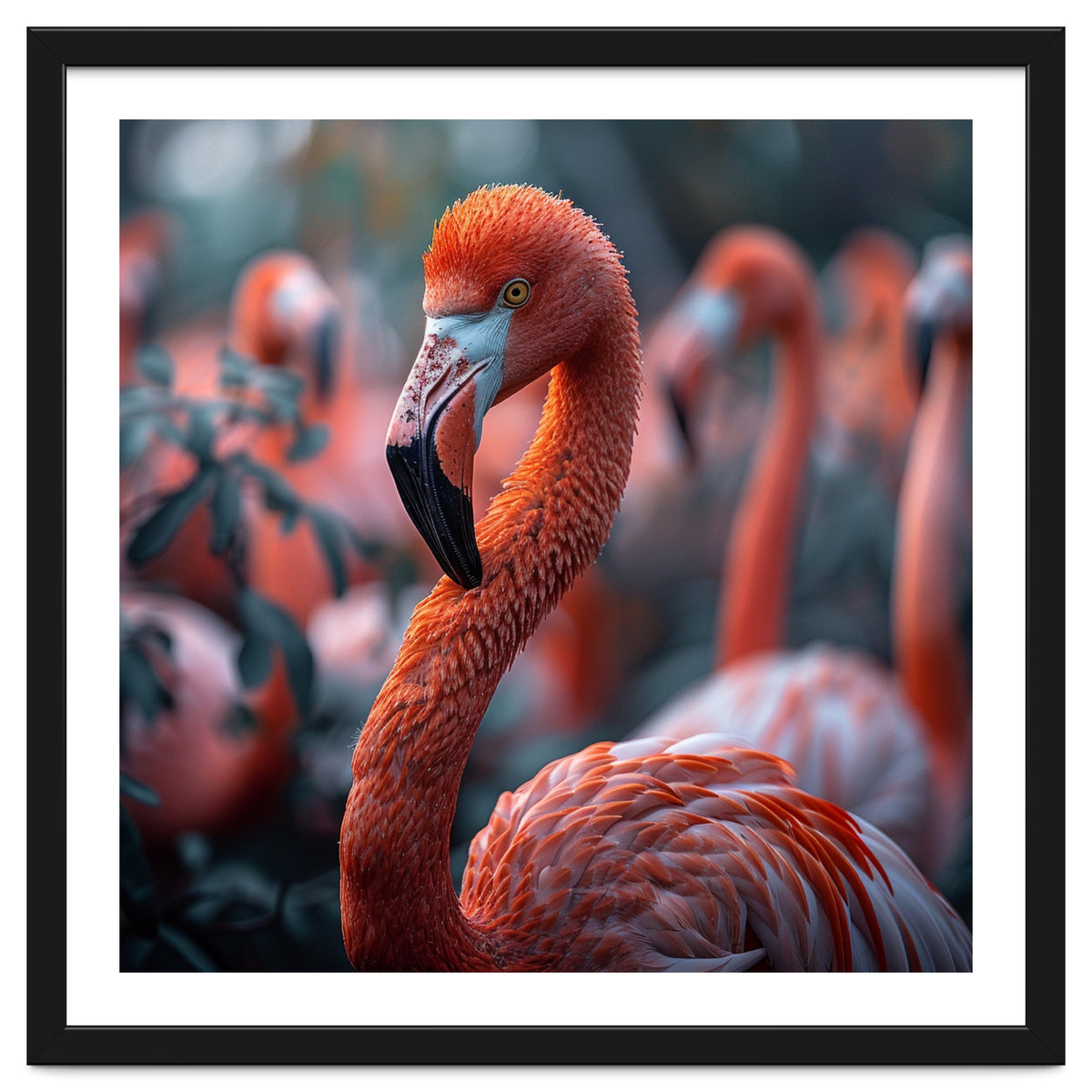 Beautiful Close Up Of A Pink Flamingo Bird