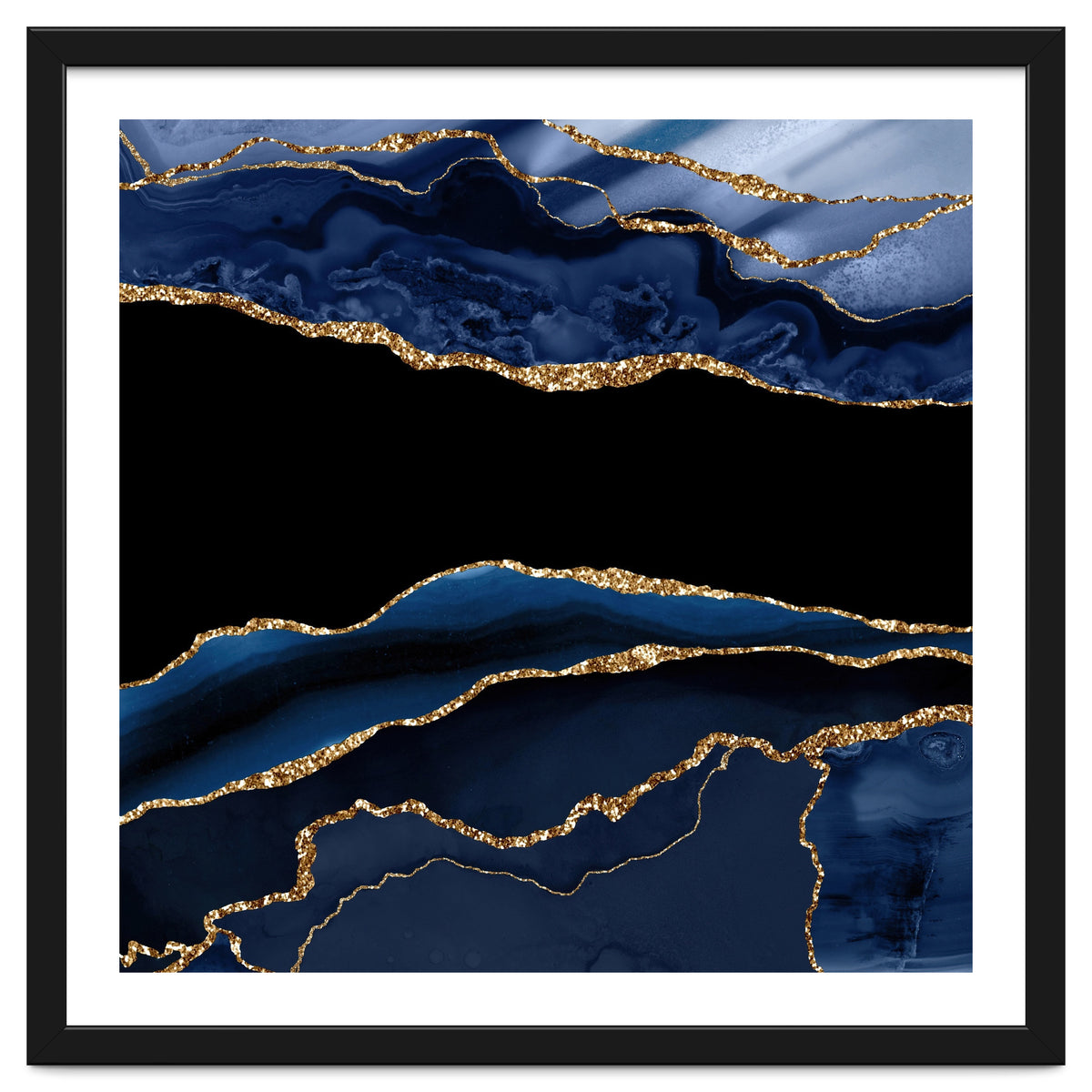 Navy & Gold Agate Texture 11