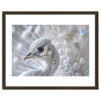 Close-up of a White Peacock