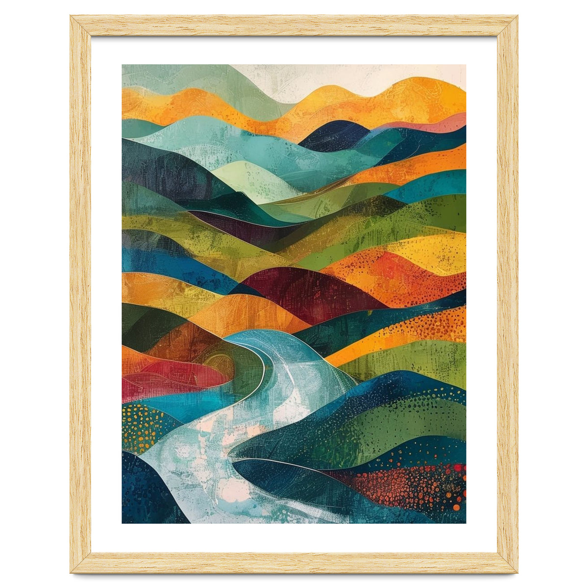 Abstract Rolling Hills Landscape