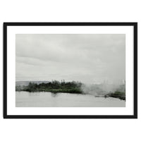 A boy on the boat in the geothermal lake - Iceland