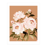 Blush Peony Painting, Floral Wall Art, Neutral Flower Print, Peony Art  (Print Only)