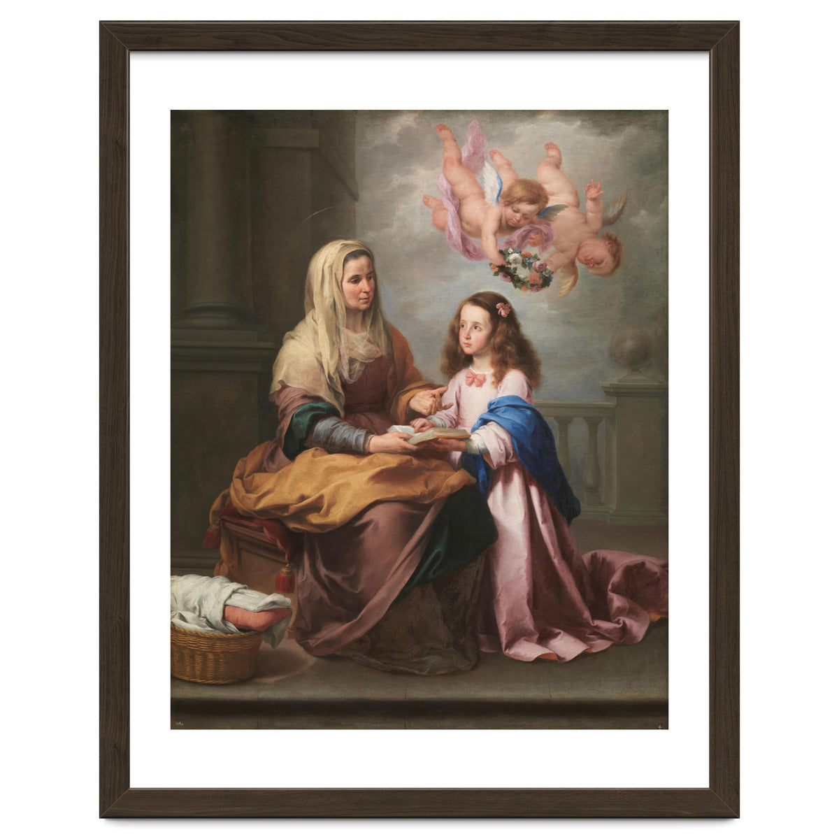 Bartolomé Esteban Murillo / 'Saint Anne with the Virgin', ca.  1655, Spanish School. VIRGIN MARY.