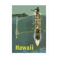 Hawaii, Boat a Big Wave (Print Only)