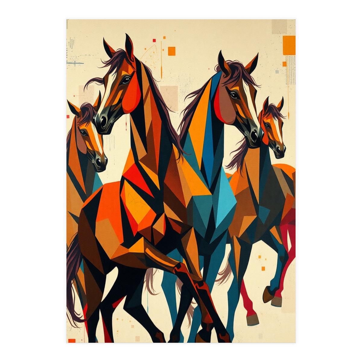 Abstract Horse Modern (Print Only)