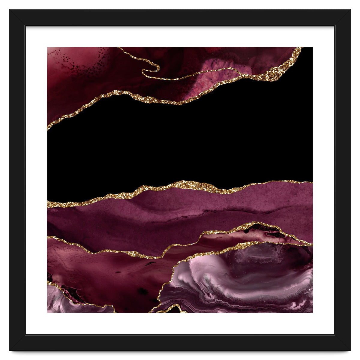 Burgundy & Gold Agate Texture 16