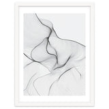 Abstract Black And White Flowing Lines Organic Form thumbnail