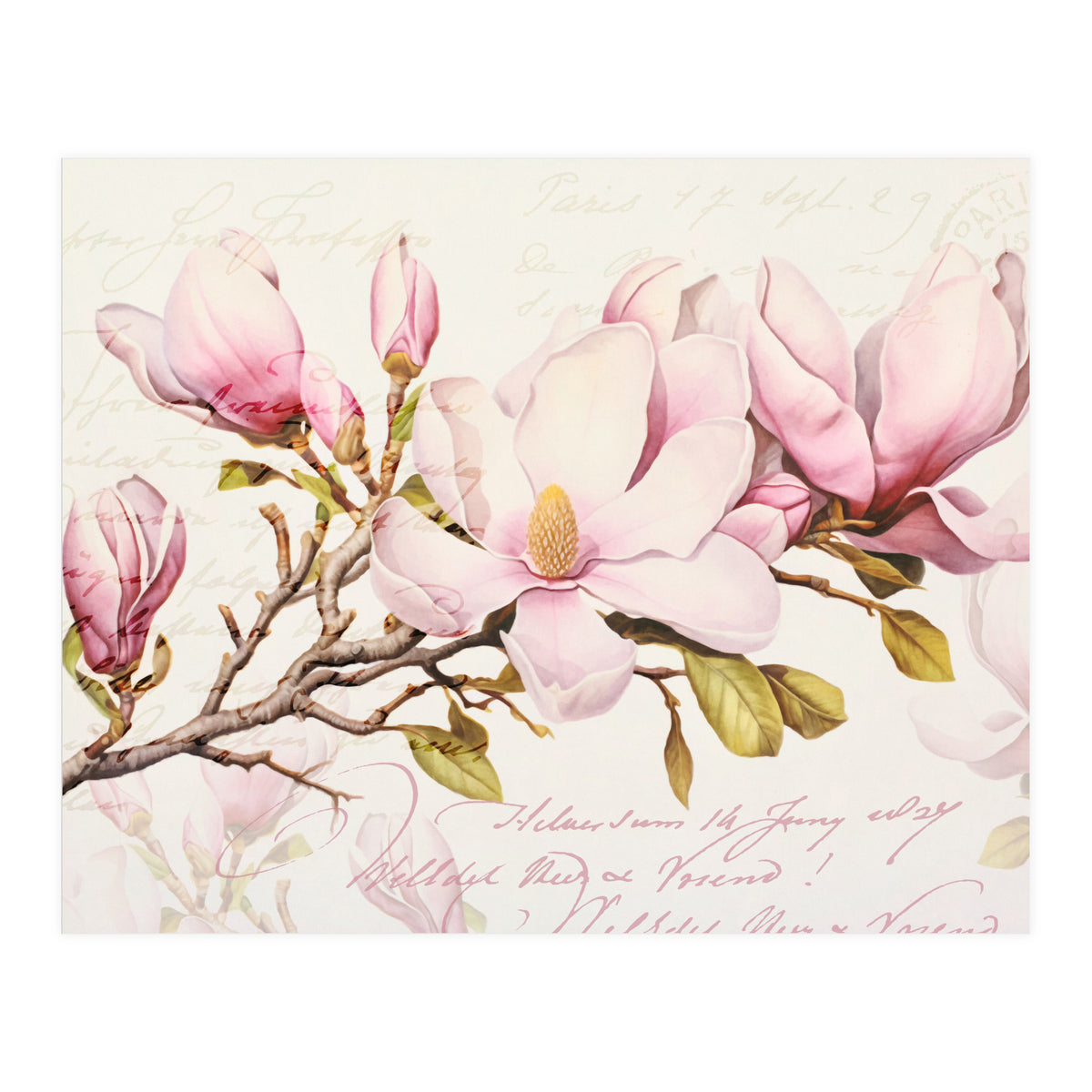 Magnolia Spring Romance Pink (Print Only)