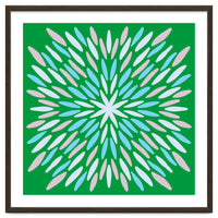 Petal Burst - green, blue, beige