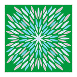 Petal Burst - green, blue, beige (Print Only) thumbnail