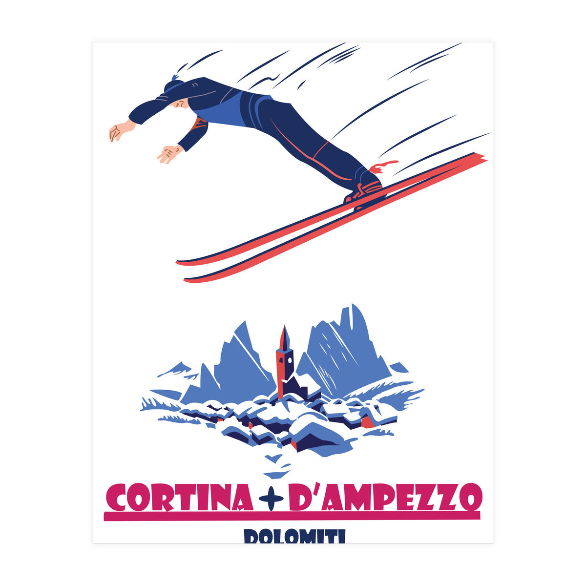 Ski Jump At Cortina Di Ampezzo (Print Only)