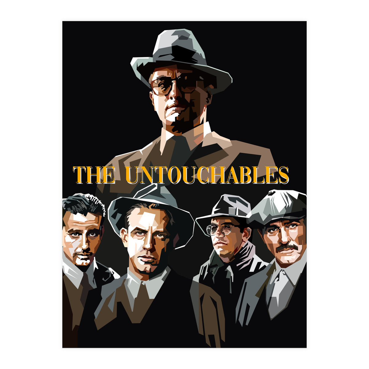 The Untouchables Movies Retro Illustration Trending Now (Print Only)