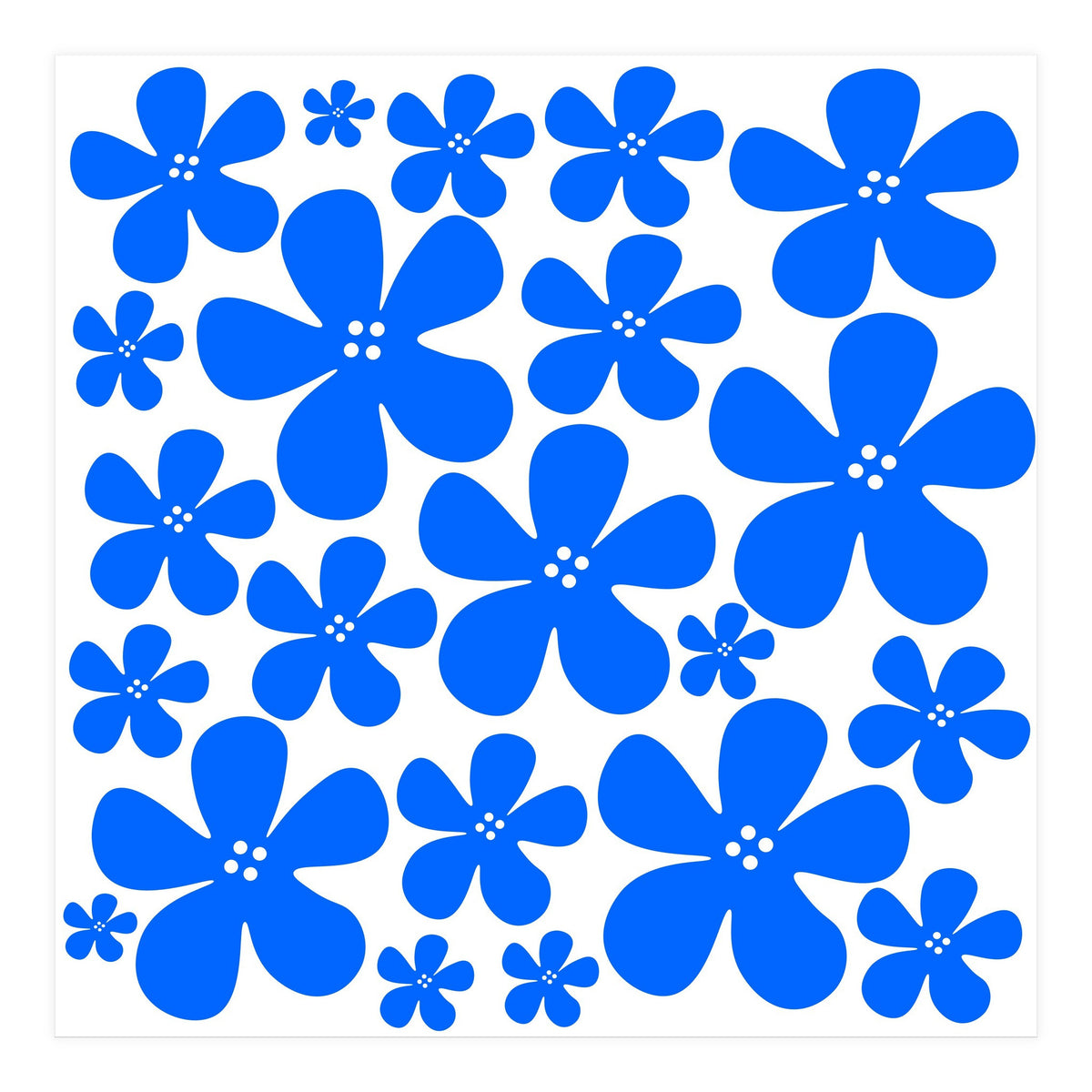 Blue Flowers Pattern (Print Only)