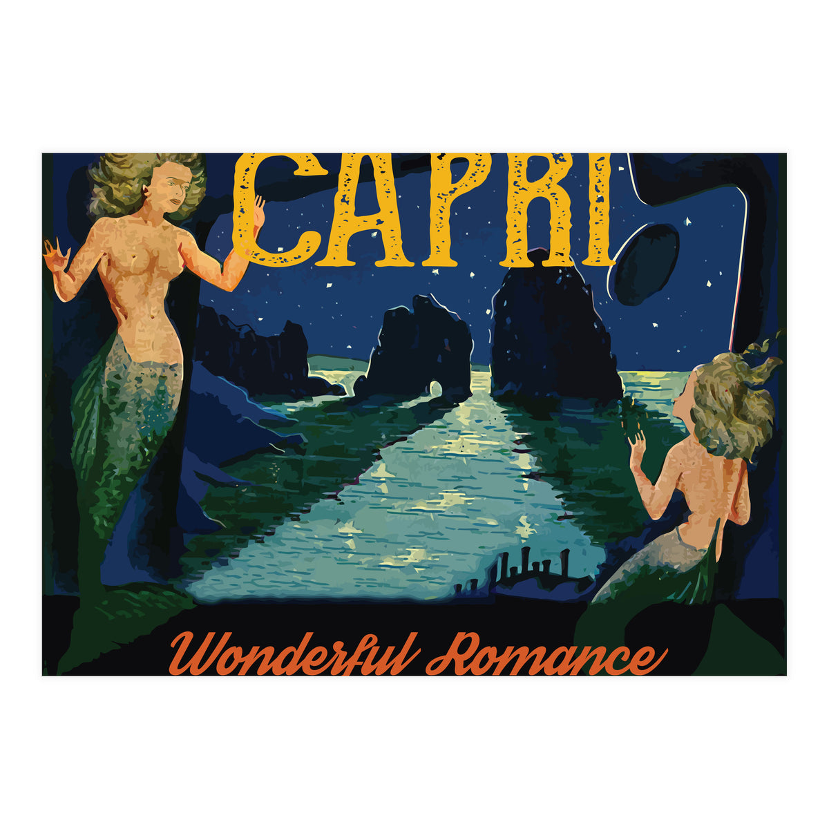 Capri Mermaids (Print Only)