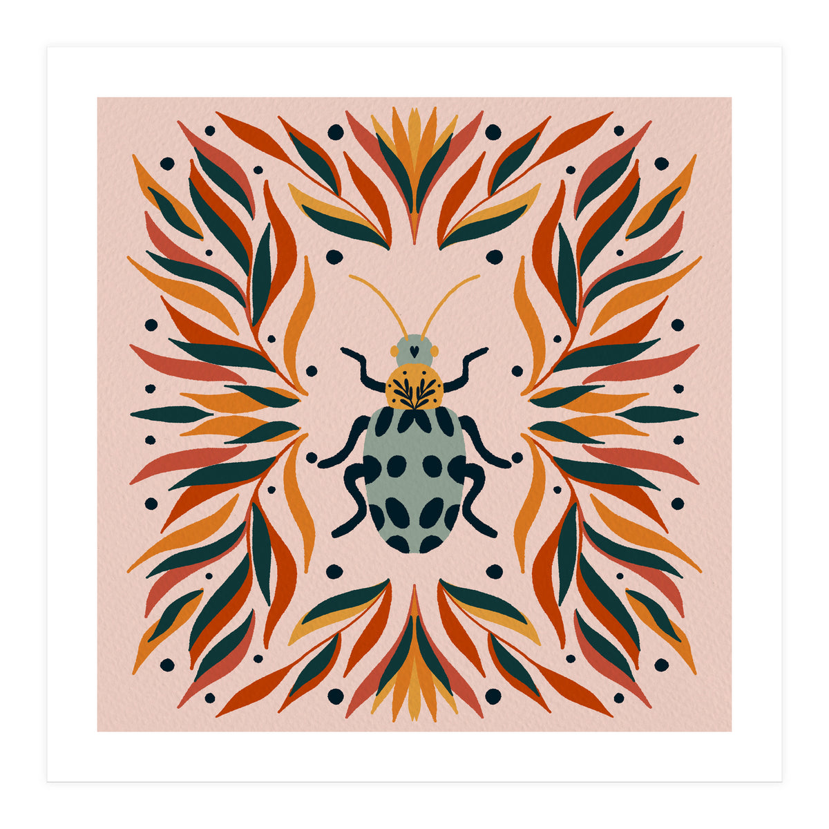 Bug And Leaves  (Print Only)