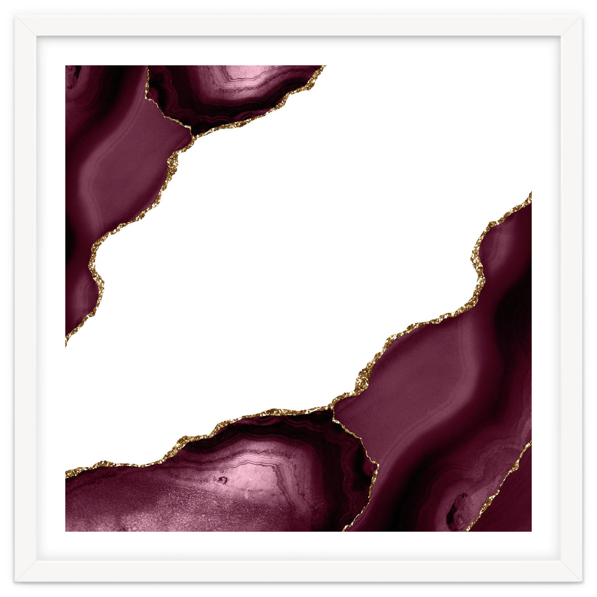 Burgundy & Gold Agate Texture 22