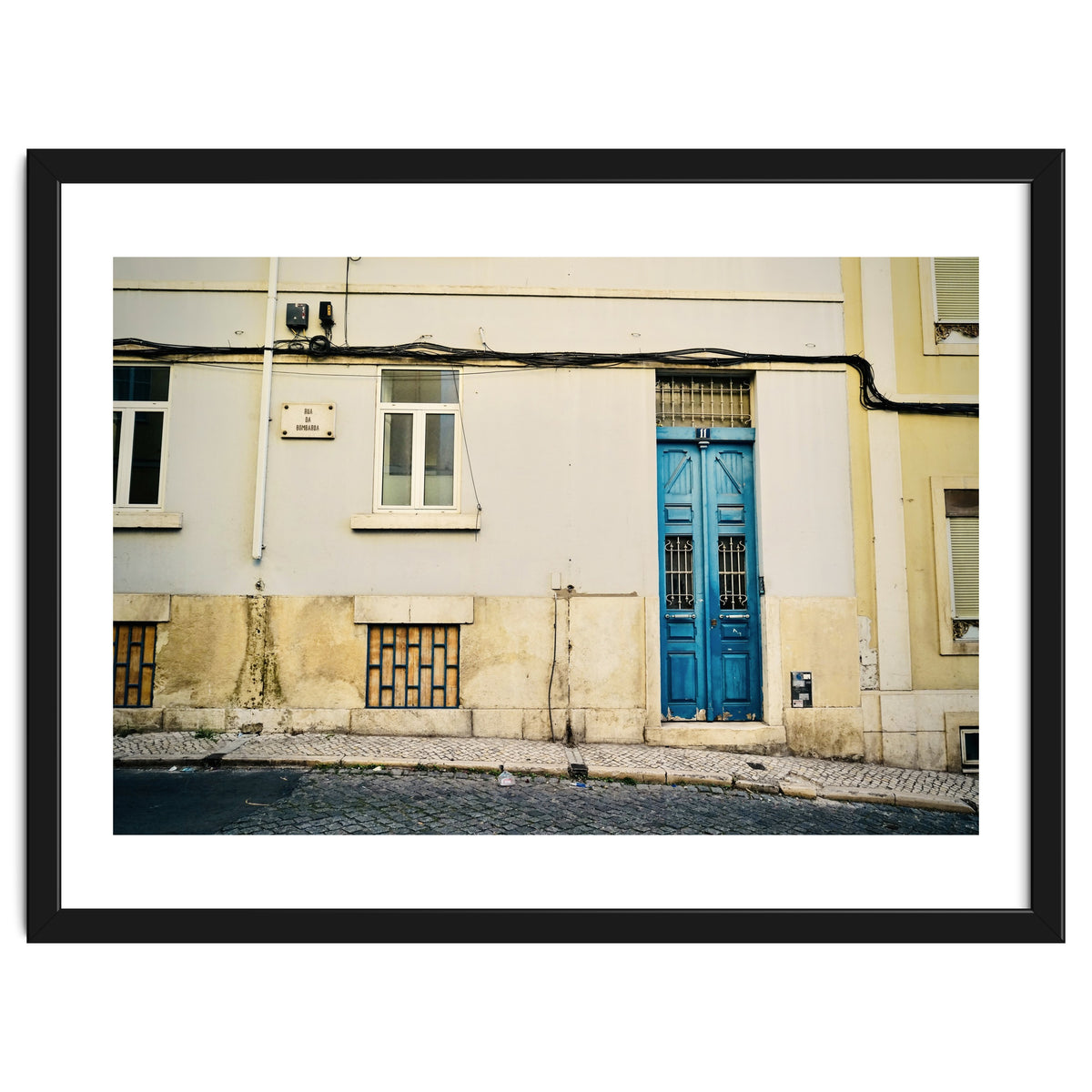 Lisbon Blue door on the street