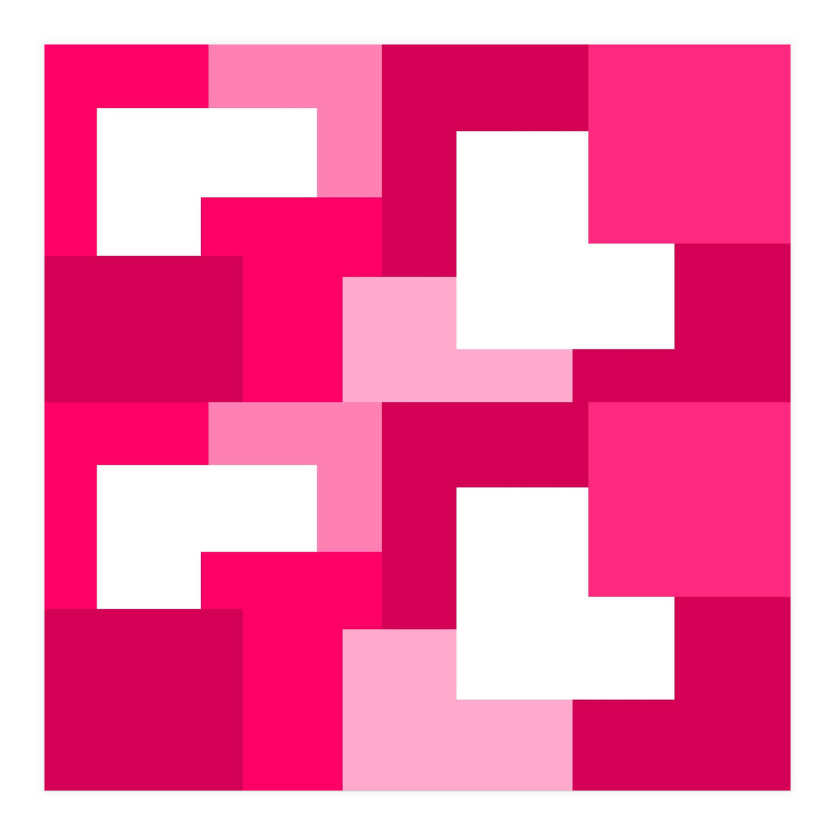 Pink Abstract Square Tiles (Print Only)