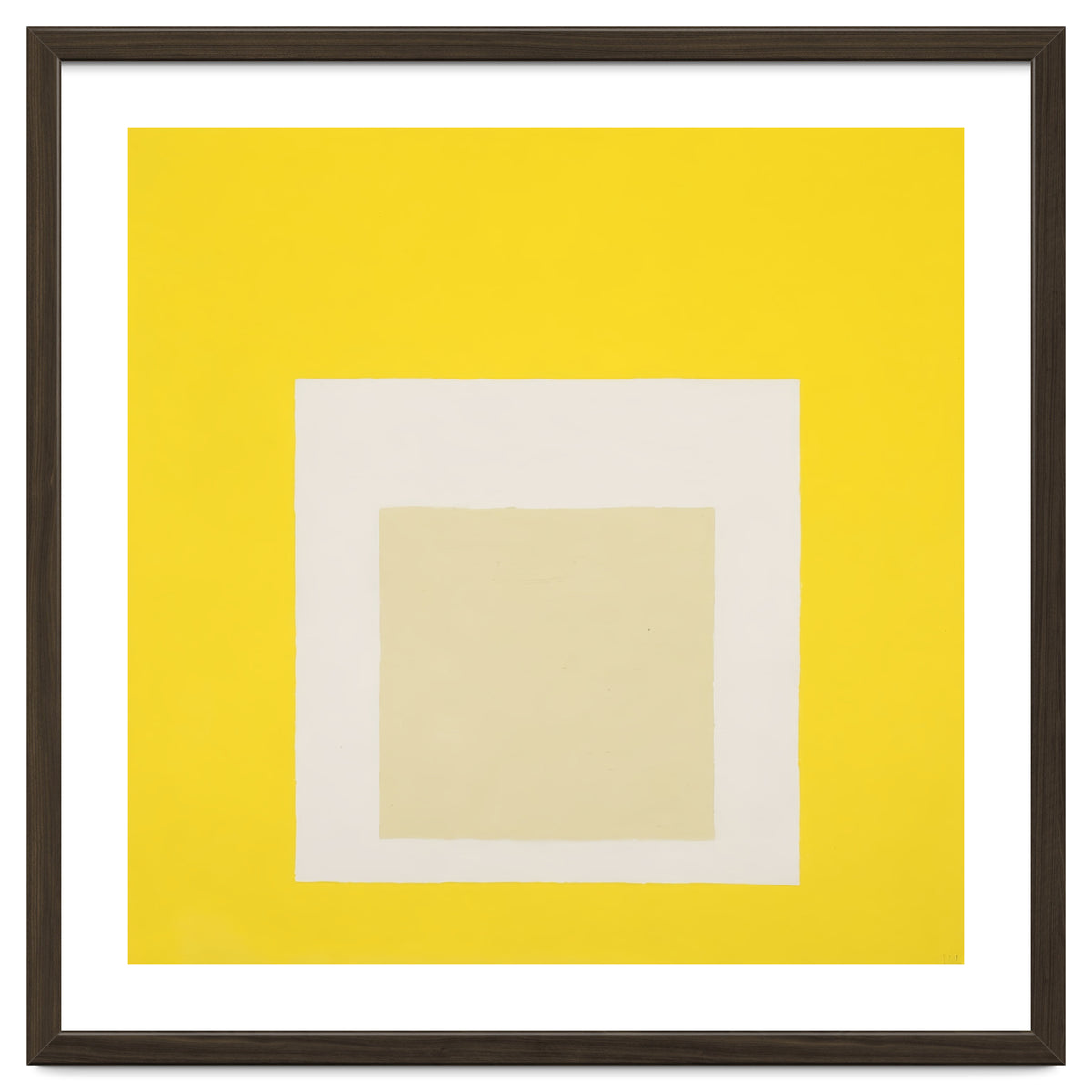 JOSEF ALBERS - HOMAGE TO THE SQUARE YELLOW WHITE