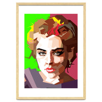 Sharon Stone Actress Movie Retro Illustration