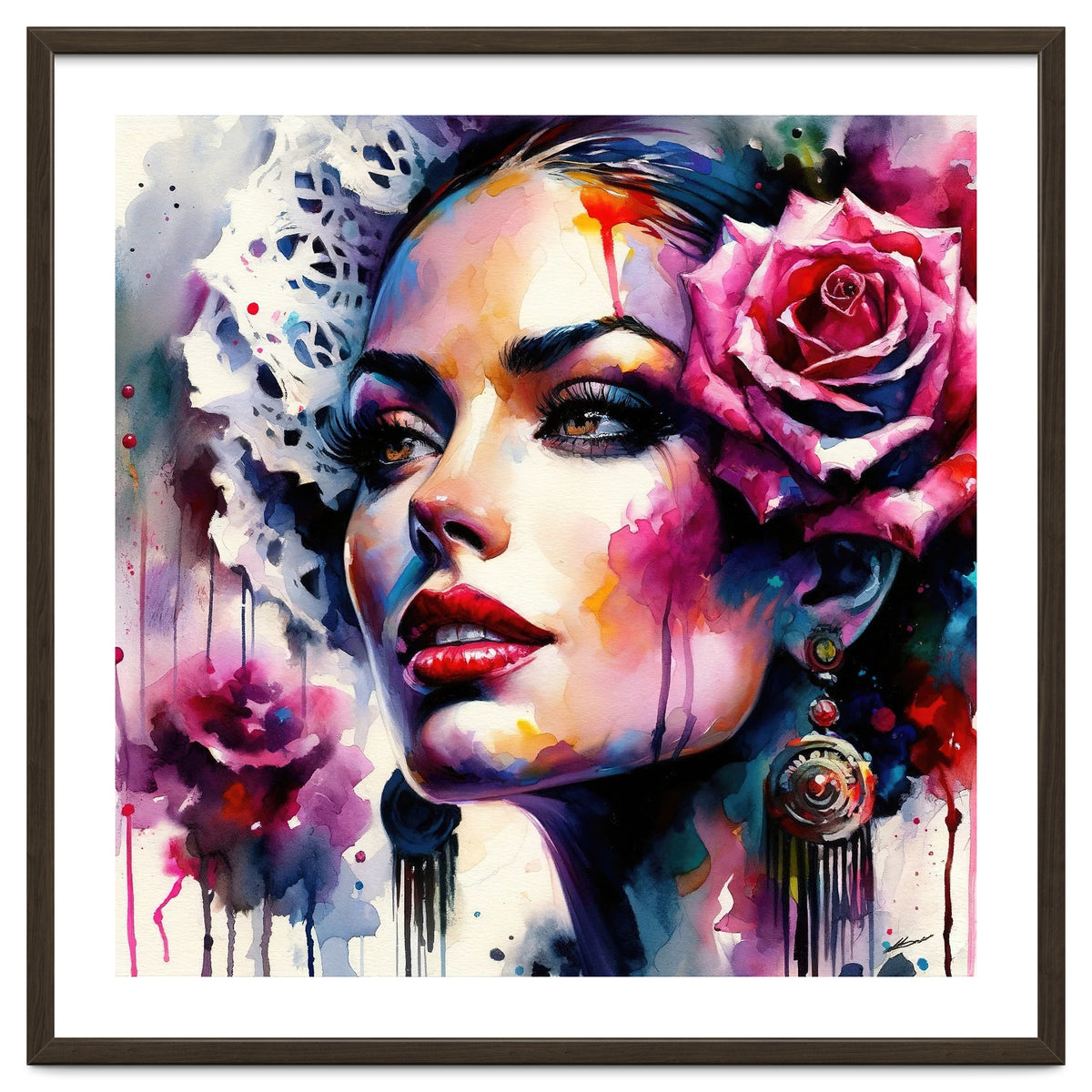 Rose Mantilla Flamenco Portrait