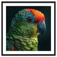Close Up Colorful Parrot Bird Feather