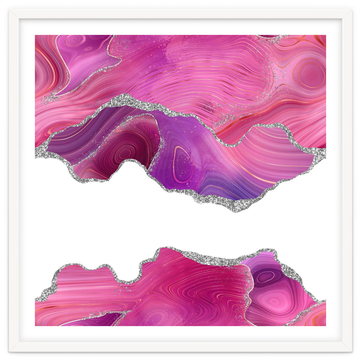 Magenta & Silver Agate Texture 07