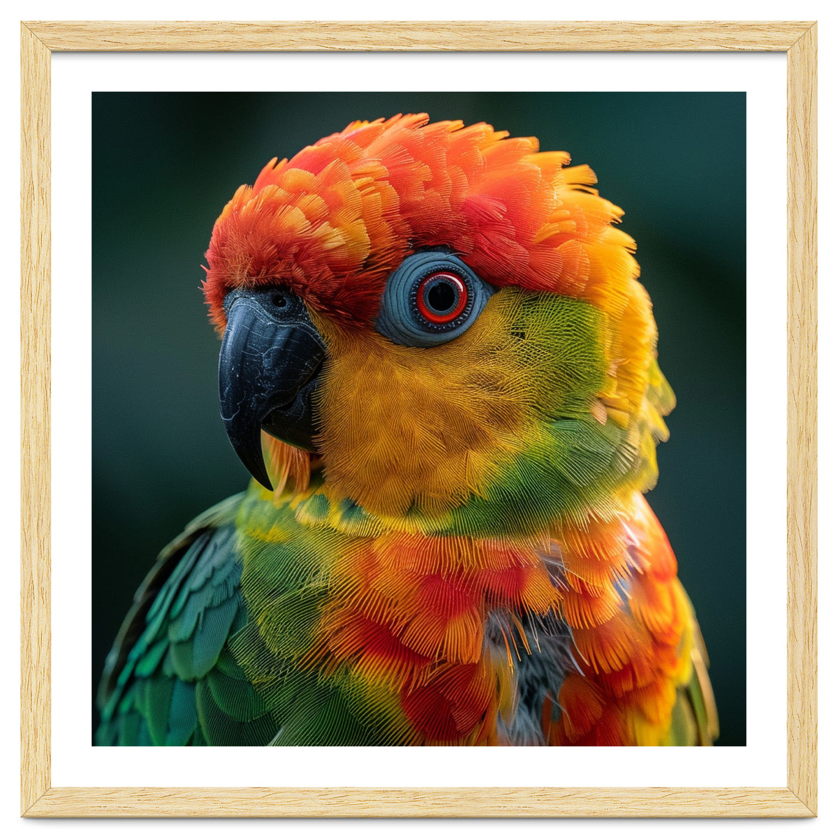 Sun Conure Parrot Close Up Eye