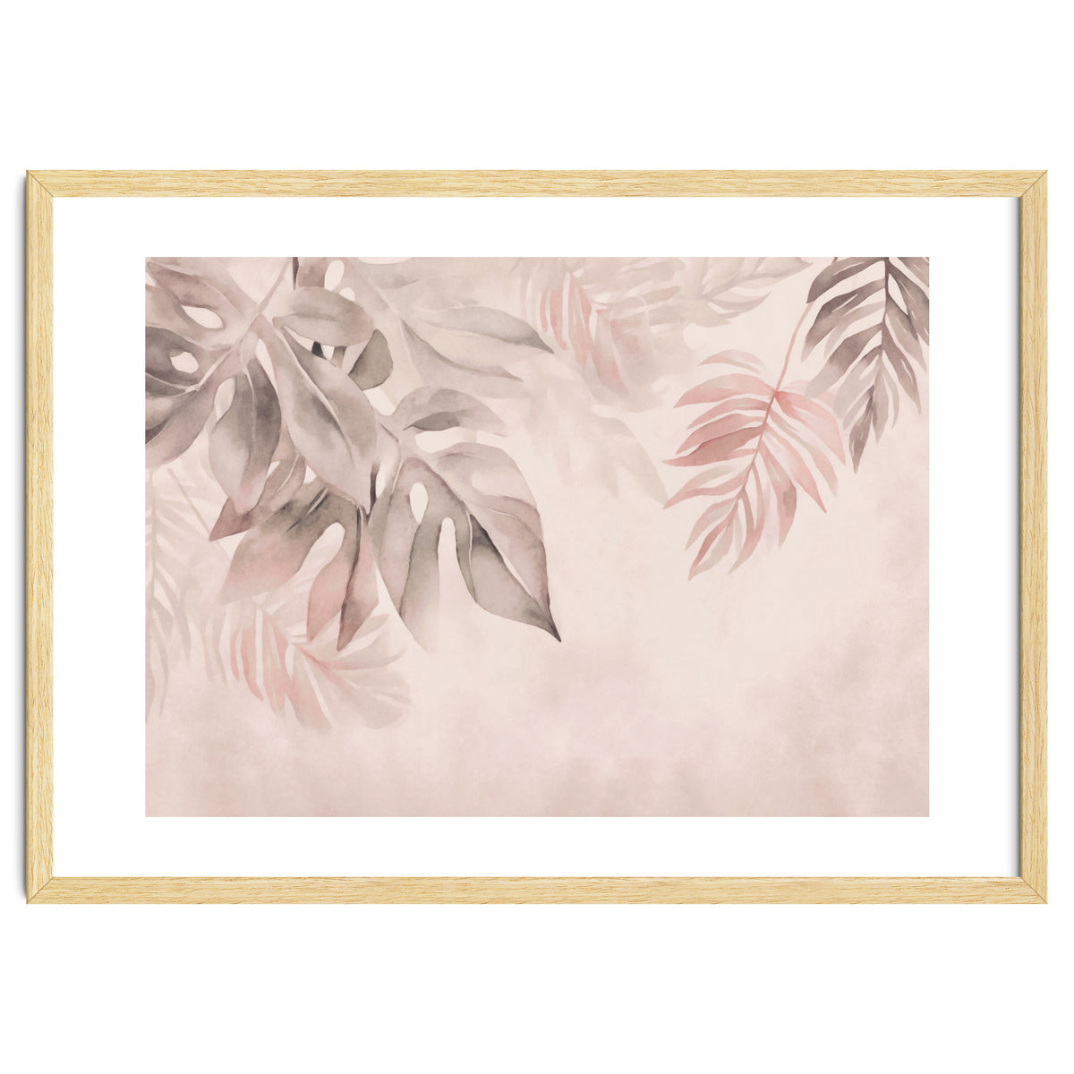 Gentle Leaf Tropical Whispers Watercolor Blush