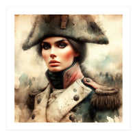 Napoleonic Officer Woman Portrait (Print Only)