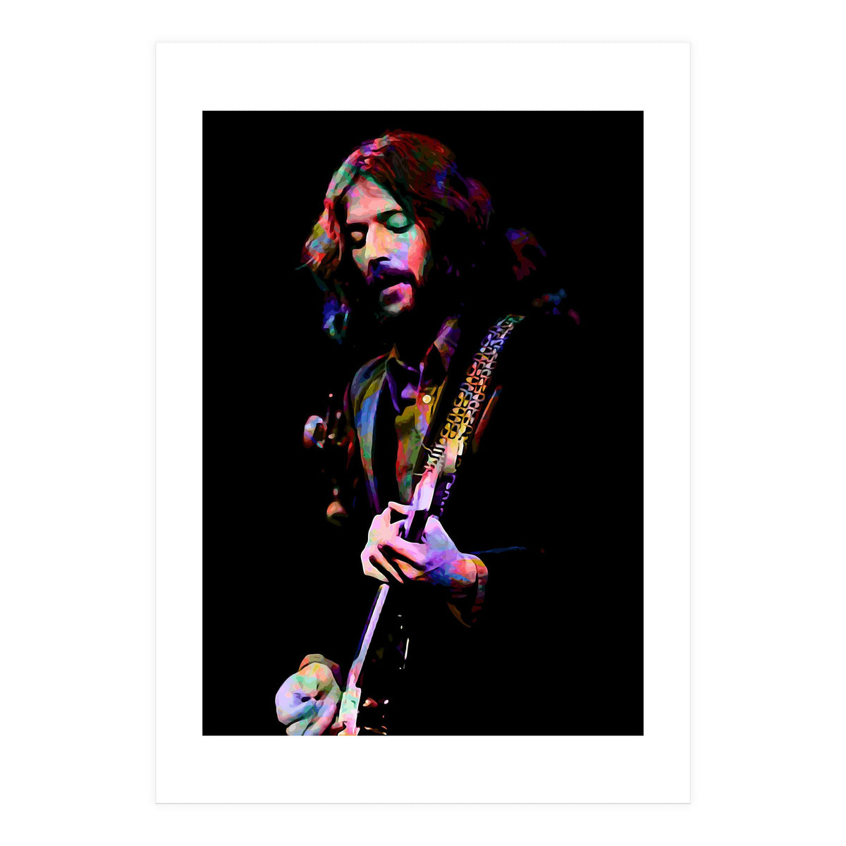 Eric Clapton Rock and Blues Guitarist Legend v3 (Print Only)