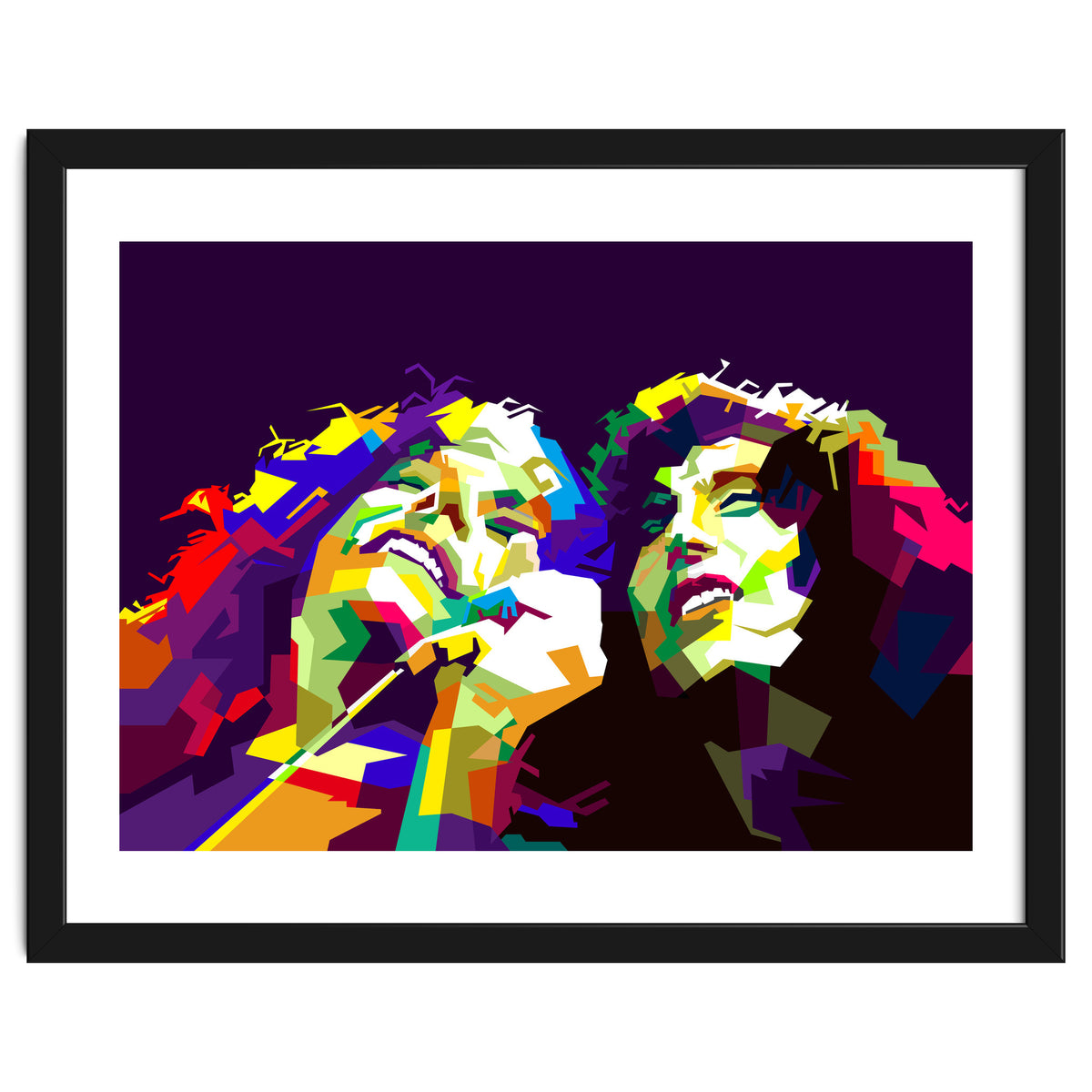 Robert Plant And Jimmy Page Pop Art WPAP