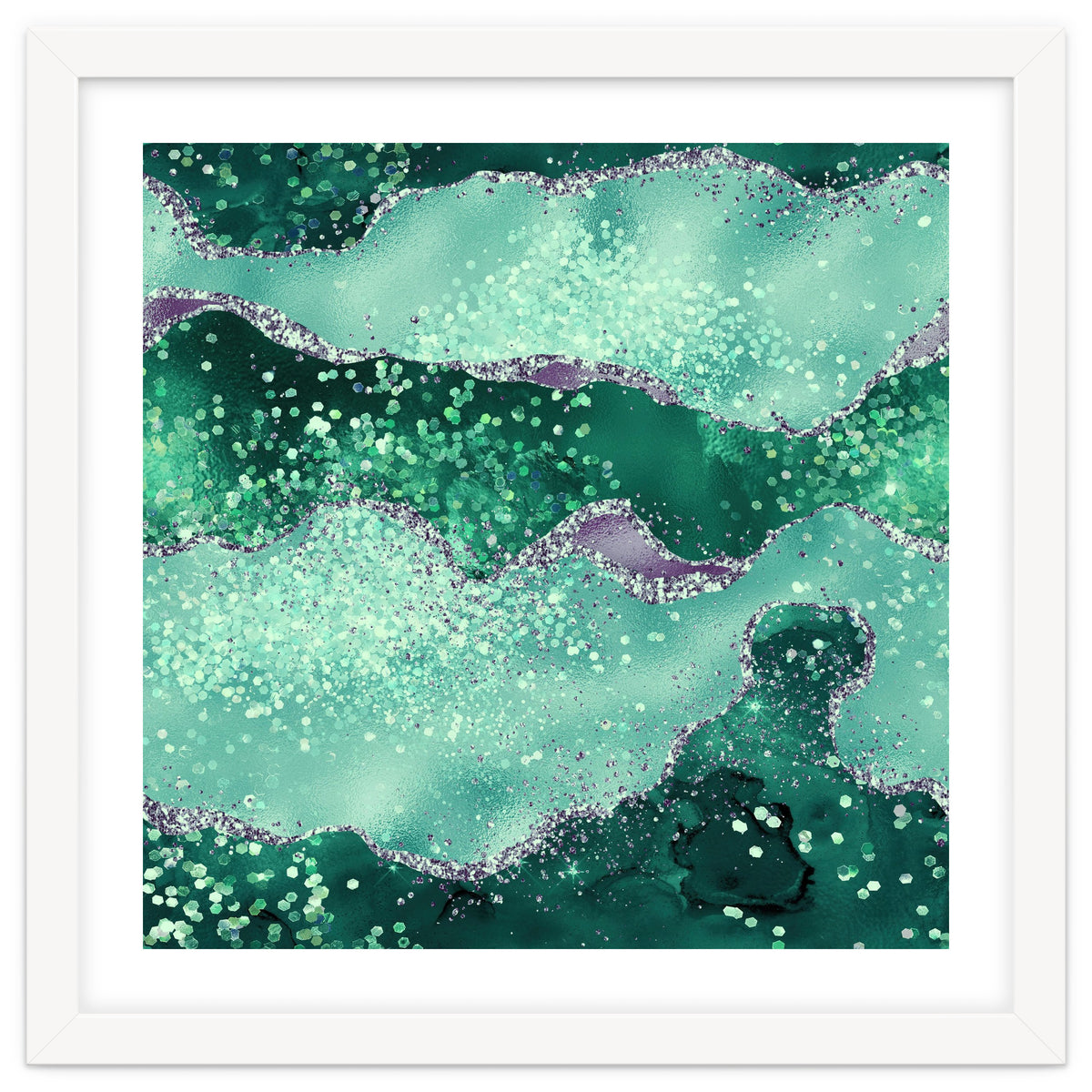 Emerald Glitter Agate Texture 02