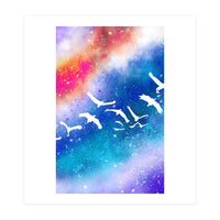 Spread Your Wings, Birds Freedom Fly Painting (Print Only)