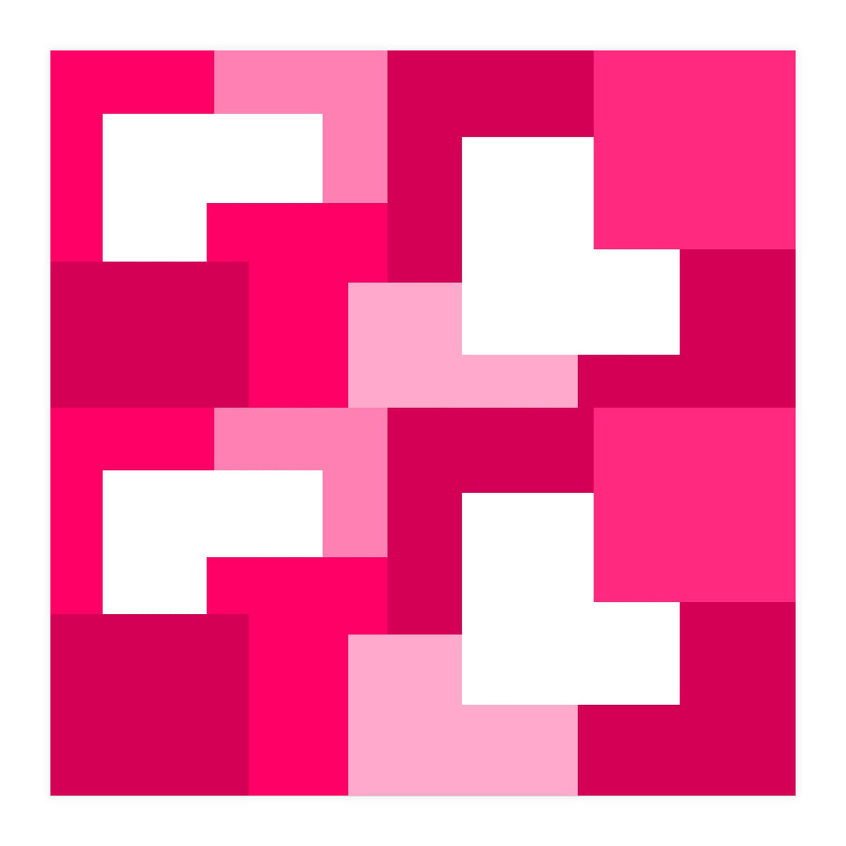 Pink Abstract Square Tiles (Print Only)