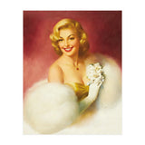 Smiling Lady In White Dress (Print Only) thumbnail